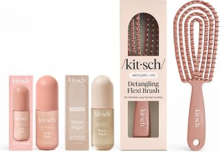 Kitsch Hair Perfume for Women Bundle – Tula Rose & Warm Sugar Hair Mist + Detangler Brush | Odor-Eliminating Hair Perfume, Vanilla Body Spray & Body Mist Set with Hair Brush for Women