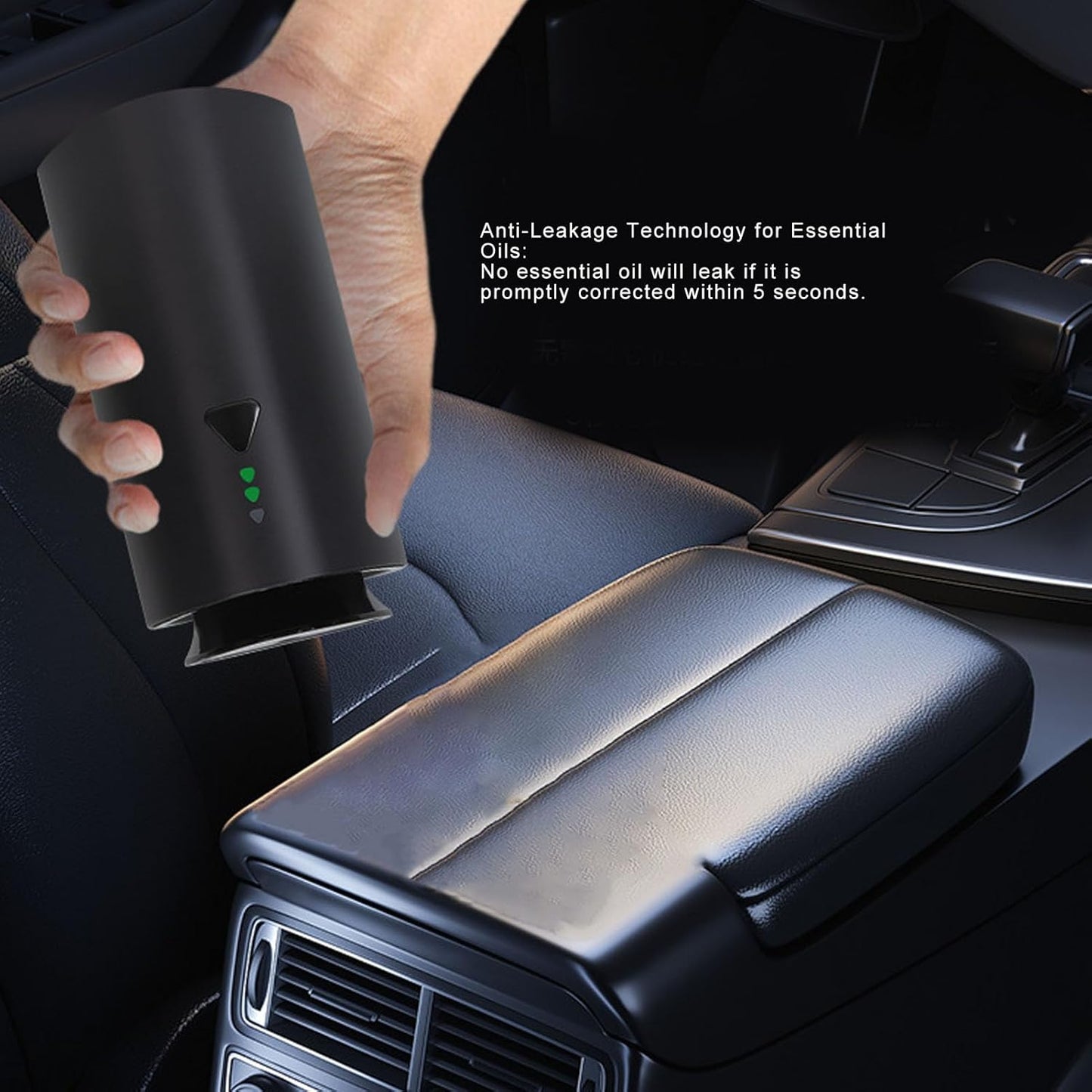 Waterless Car Diffuser for Essential Oils, Car Air Freshener Diffuser for Car Office Bedroom, 30m³, Aromatherapy Atomizing Diffuser