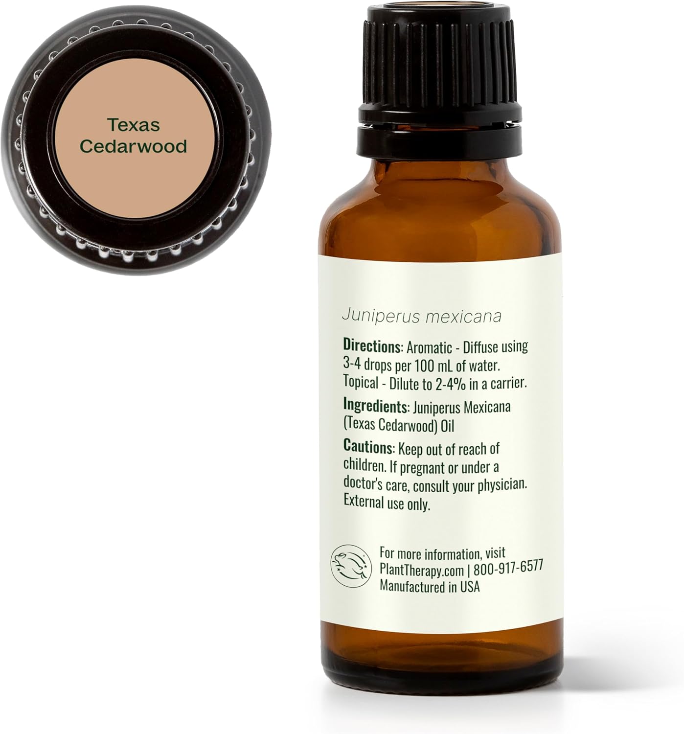 Plant Therapy Texas Cedarwood Essential Oil 30 mL (1 oz) 100% Pure, Undiluted, Aromatherapy for Mood Support and Clear Breathing
