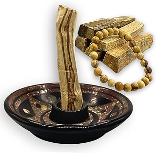 Energy Box: Palo Santo Incense Gift Set with 5 Palo Santo Sticks & Ceramic Holder, Spiritual Cleansing Kit for Energy Healing, Meditation & Relaxation, Handmade in Peru