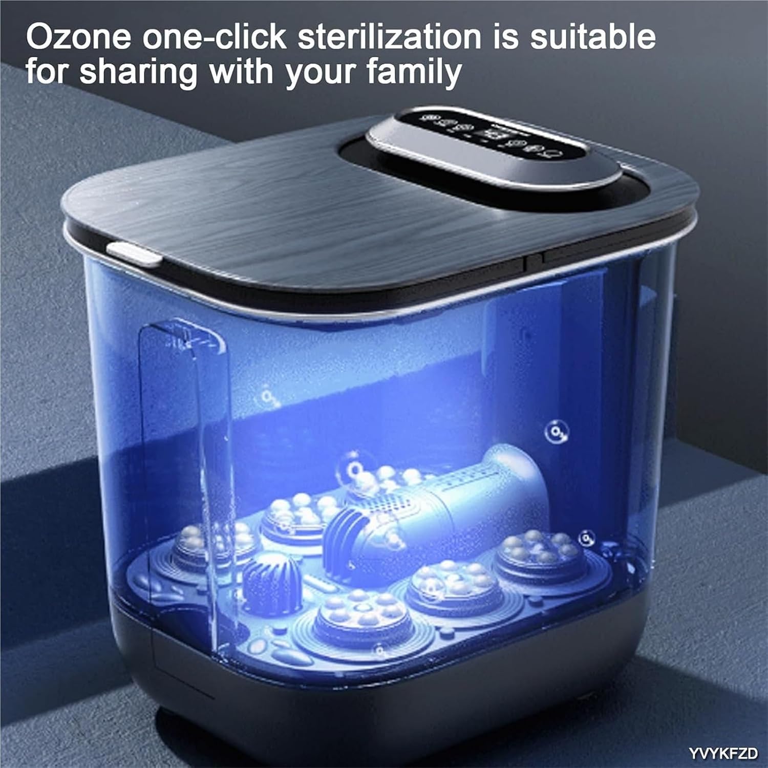 Foot Spa Bath Massager with Heat， Portable Foot Bath Basin Soak Tub with Handle Heat Temperature Control Bubbles