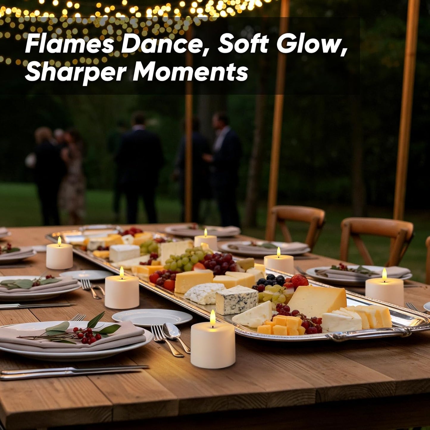 Raycare 3"x2.5" White Outdoor Waterproof Flameless Candles with Remote and Timer, Realistic LED Candles, Battery Operated Electric Fake Pillar Candles for Porch, Patio, Garden, Set of 2