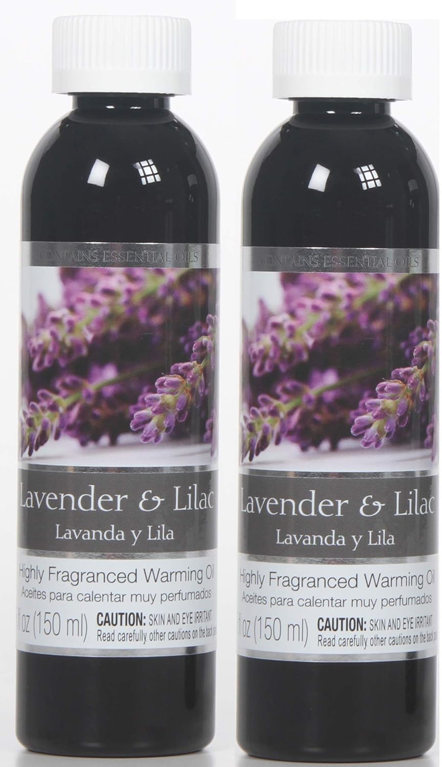 Hosley Lavender Lilac Fragrance Warming Oils, Set of 2, 5oz Each. Ideal Gift for Weddings, spa, Reiki, Meditation, Bathroom Settings.P1