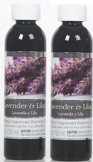 Hosley Lavender Lilac Fragrance Warming Oils, Set of 2, 5oz Each. Ideal Gift for Weddings, spa, Reiki, Meditation, Bathroom Settings.P1
