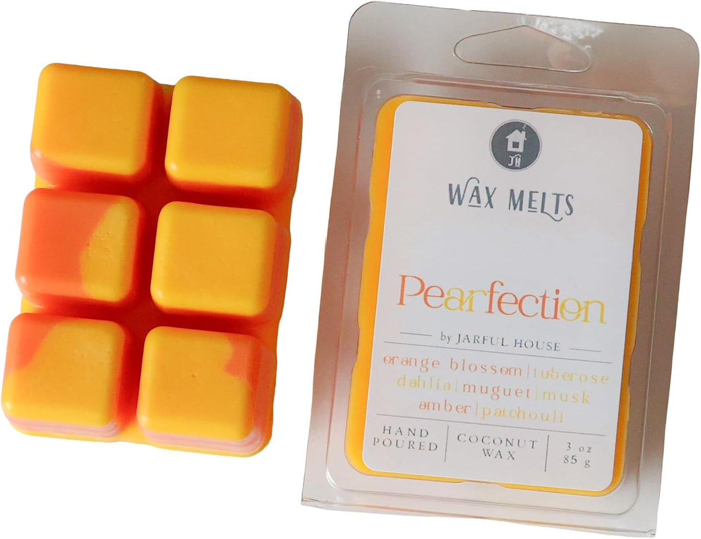 Pearfection Wax Melts Clamshell, Pear Apple Cream Caramel Praline Scented Coconut Tarts, Summer Home Fragrance, Mothers Day Gift