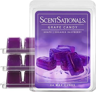 Scentsationals Grape Candy Scented Wax Melts - Grapes, Apple, & Raspberry Scent, 10oz (24 Cubes)