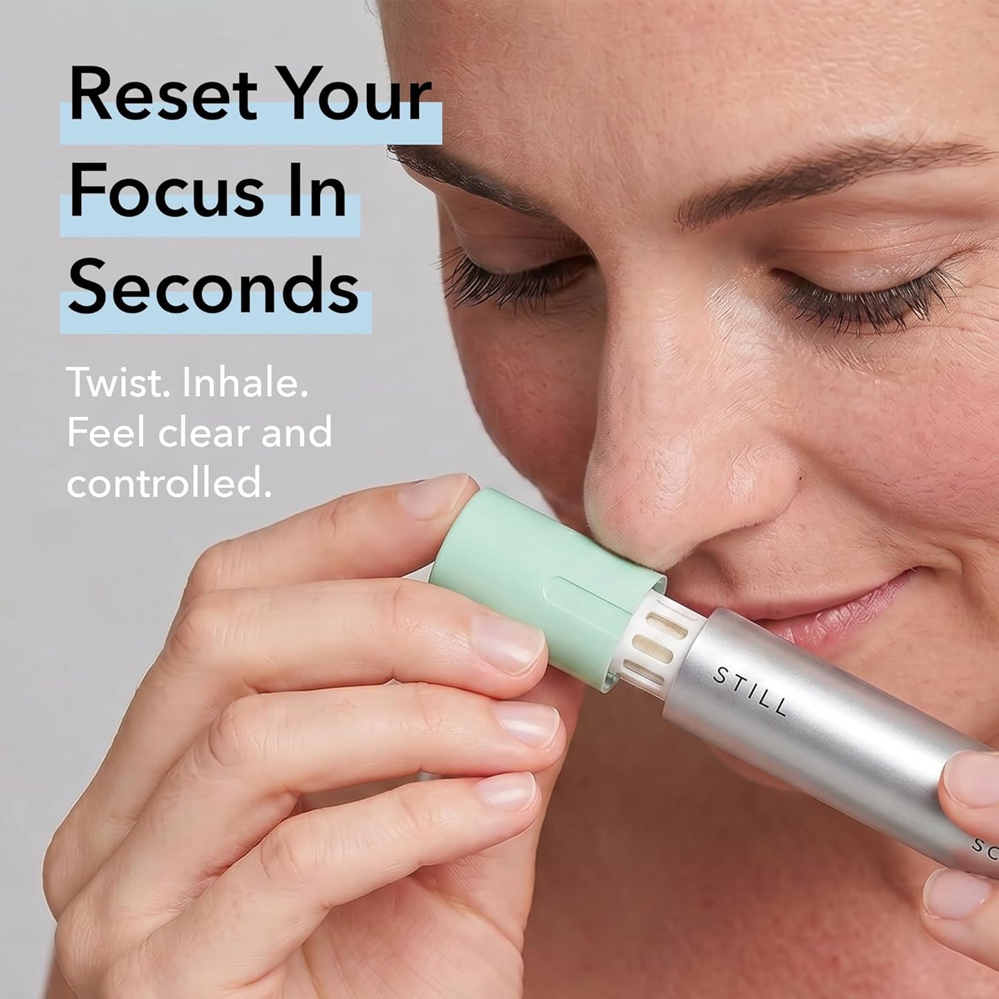 Still Aromatic Inhaler for Stress Support – Non-Drowsy Personal Essential Oil Nasal Stick, Natural Vapor Inhalation for Relaxation & Calm Clarity, 2.25 Milliliters