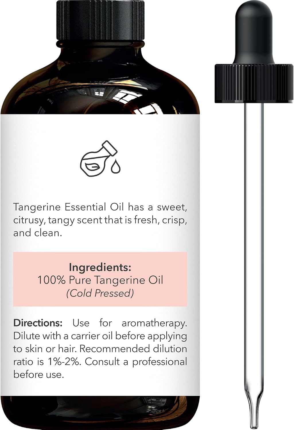 Brooklyn Botany Tangerine Essential Oil - Huge 4 Fl Oz
