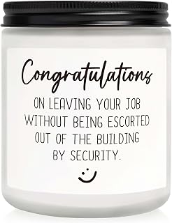 Farewell Gifts for Coworkers, Coworker Leaving Gifts for Women - Lavender Scented Candle, Goodbye Going Away New Job Gift Ideas, Congratulations Retirement Gift for Women Men