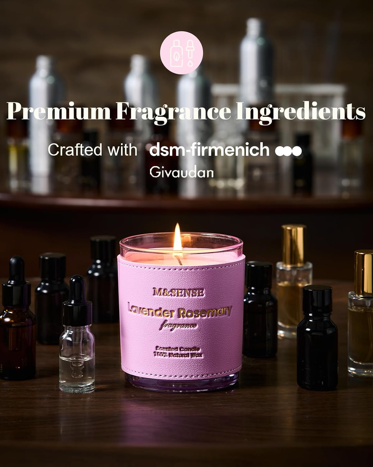 M&SENSE Summer Night Scented Candles | Vegan Soy Wax, No Toxin, 10oz, 42-Hour Slow Burning Time, Air Purifying Aromatherapy