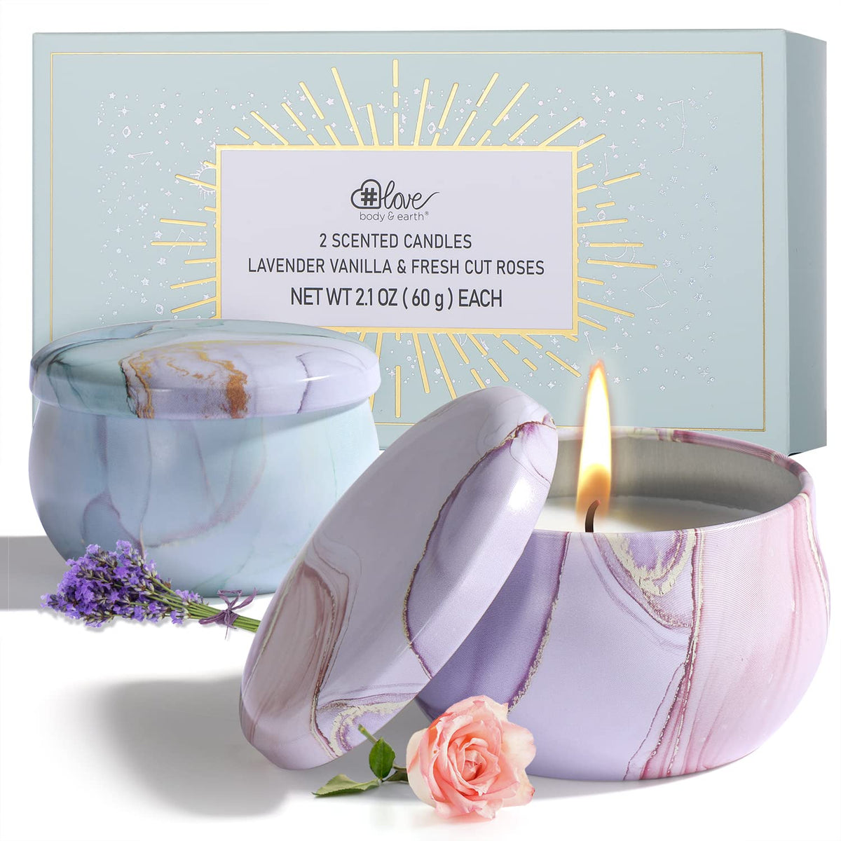 2-Pack Soy Candles Gift Set - Lavender