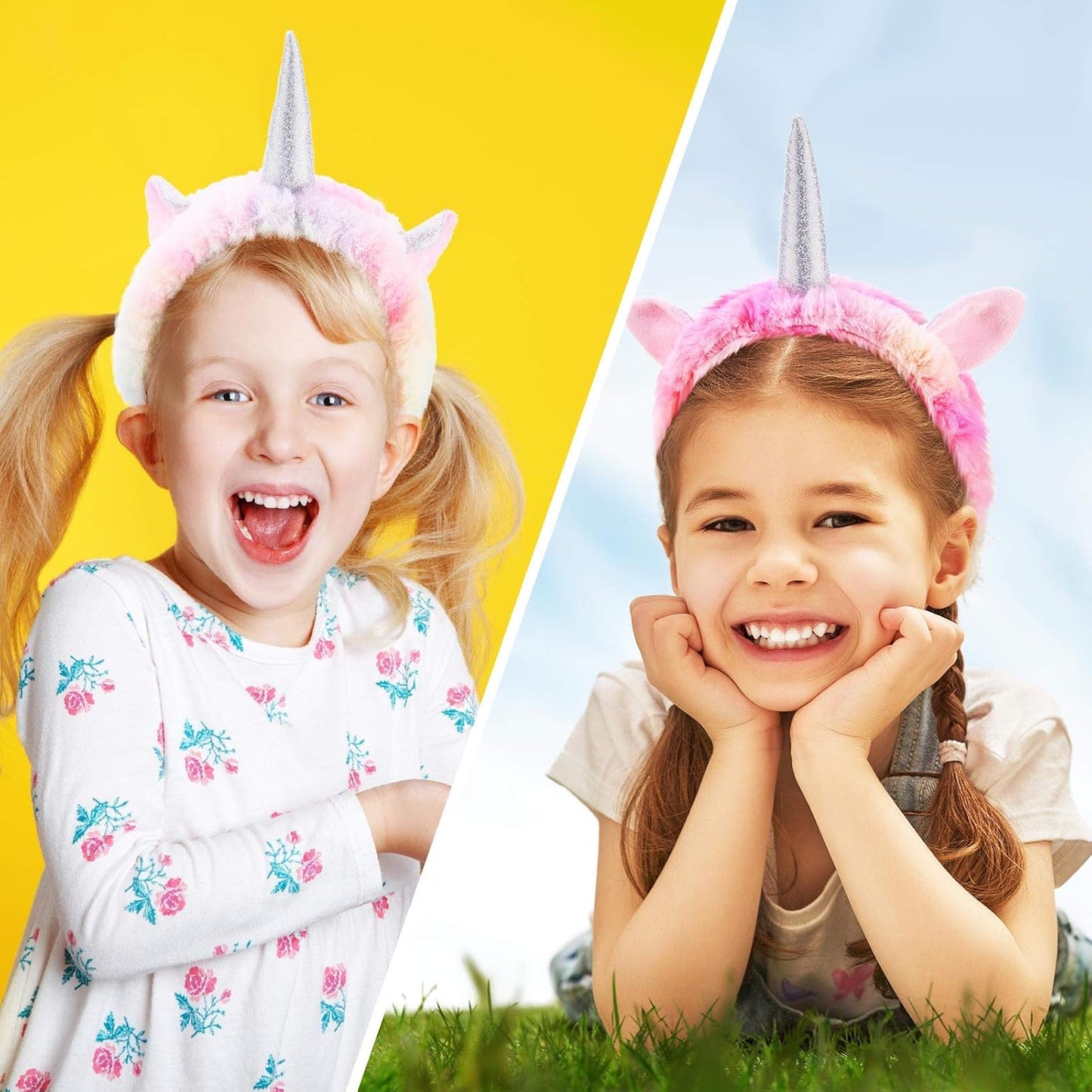 Chuangdi 3 Pieces Unicorn Headbands Unicorn Makeup Bandeau Spa Head Wrap Crown Cute Shower Hairband Gifts for Women Girls Washing Face, Makeup, Sports, Yoga, Spa