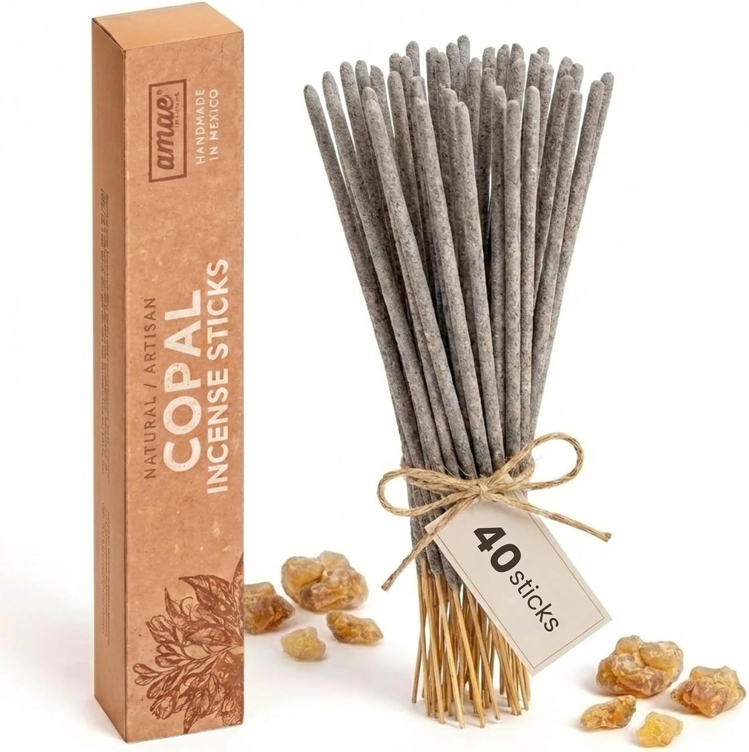 Copal Incense 40 Sticks: Big Bag, from México, Handmade