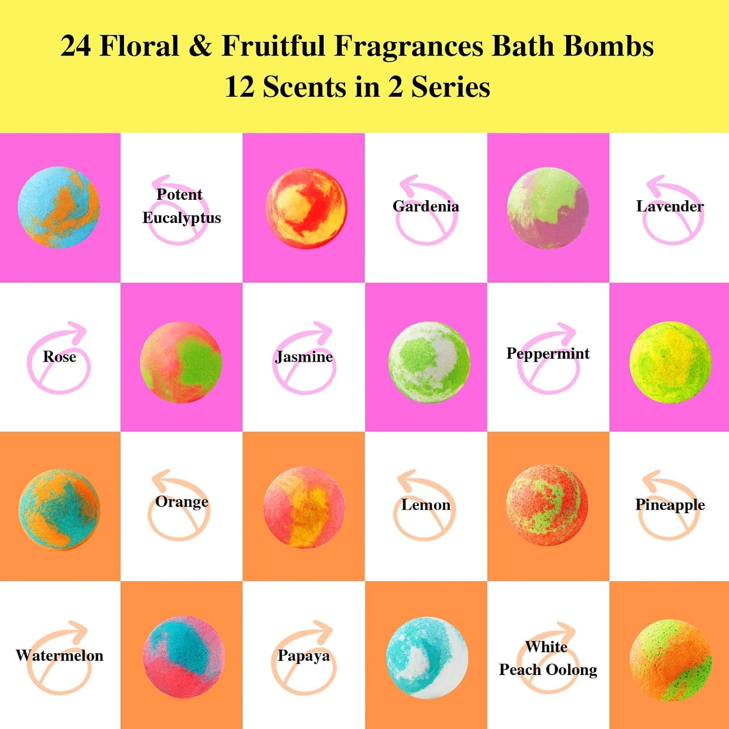 48 Pack Bath Bombs Gift Set – Aromatic Bubble Bombs with 18 Scents, SPA Relaxing & Skin Nourishing, Ideal Self-Care Gifts for Women, Wife, Grandma, or Daughter on Birthdays or Summer Occasions
