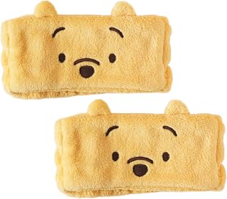 Bear-Pooh Facial Spa Headband 2 Pack - Plush Makeup & Skincare Hair Band for Women - Keeps Hair Out of Face - Cute & Fun Design for Fans - Perfect for Wash, Bath, Skincare, Makeup Routines