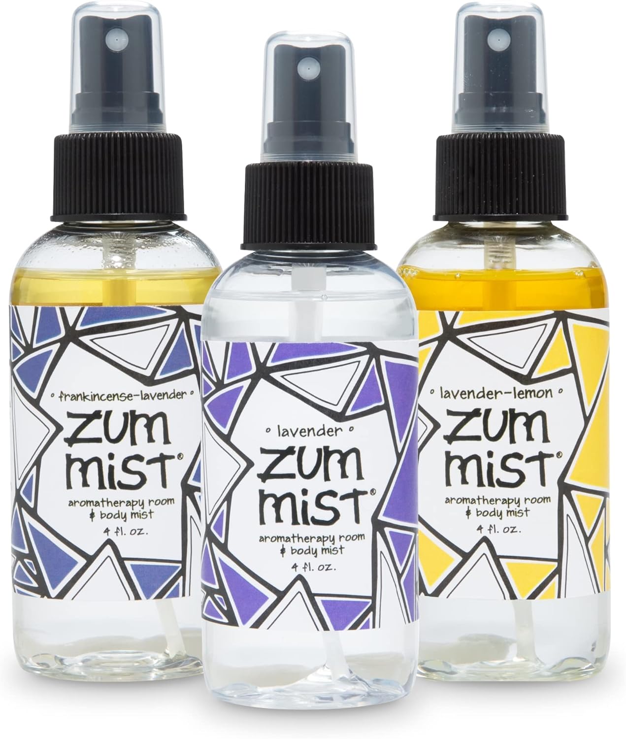Zum Indigo Wild Mist Room & Body Spray - Aromatherapy Essential Oil Spray - Natural Body Mist & Room Spray - Lavender Blends - 4 fl oz (3 Pack)