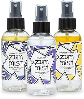 Zum Indigo Wild Mist Room & Body Spray - Aromatherapy Essential Oil Spray - Natural Body Mist & Room Spray - Lavender Blends - 4 fl oz (3 Pack)