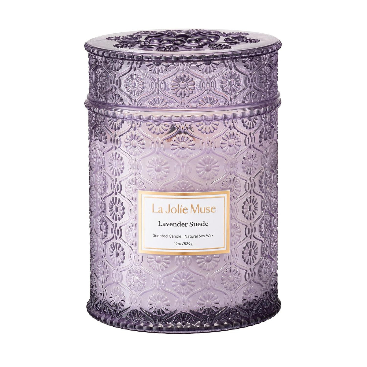 LA JOLIE MUSE Lavender Suede Scented Candles for Home