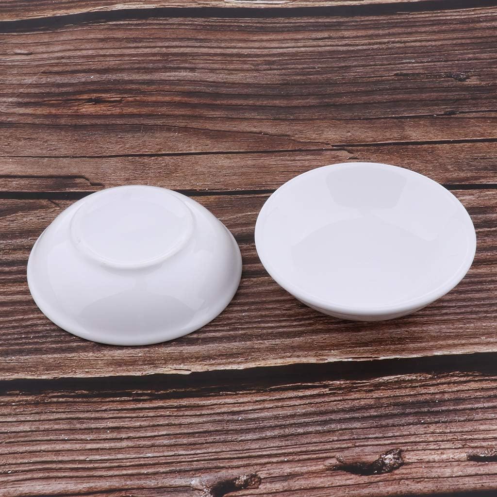 2 Pcs 3.8 Inch Round Replacement Ceramic Dish for Electric Burner Warmer,Lamp Wax Tart Oil Warmer Round