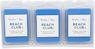 Walter & Rosie - Beach Club Wax Melt - 3 Pack - Inspired by the Beach Club Resort - Soy Wax Blend - Up to 18 hrs - Highly Fragrant Wax Melts