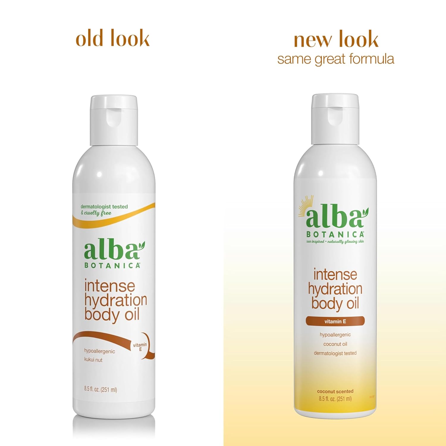 Alba Botanica Intense Hydration Body Oil, with Kukui Nut and Viamin E, 8.5 Oz (Packaging May Vary)