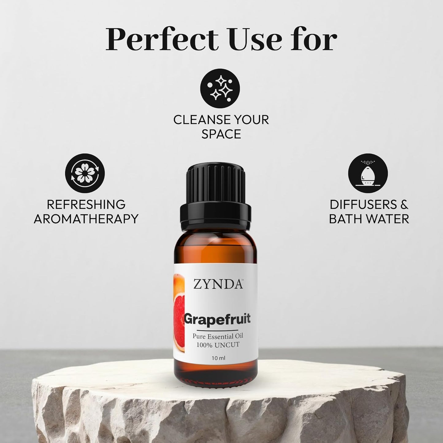 Grapefruit Essential Oil 100% Pure & Natural – Premium Aromatherapy Grade Grapefruit Oil for Skin, Hair Care, Diffuser & Wellness (10ml)