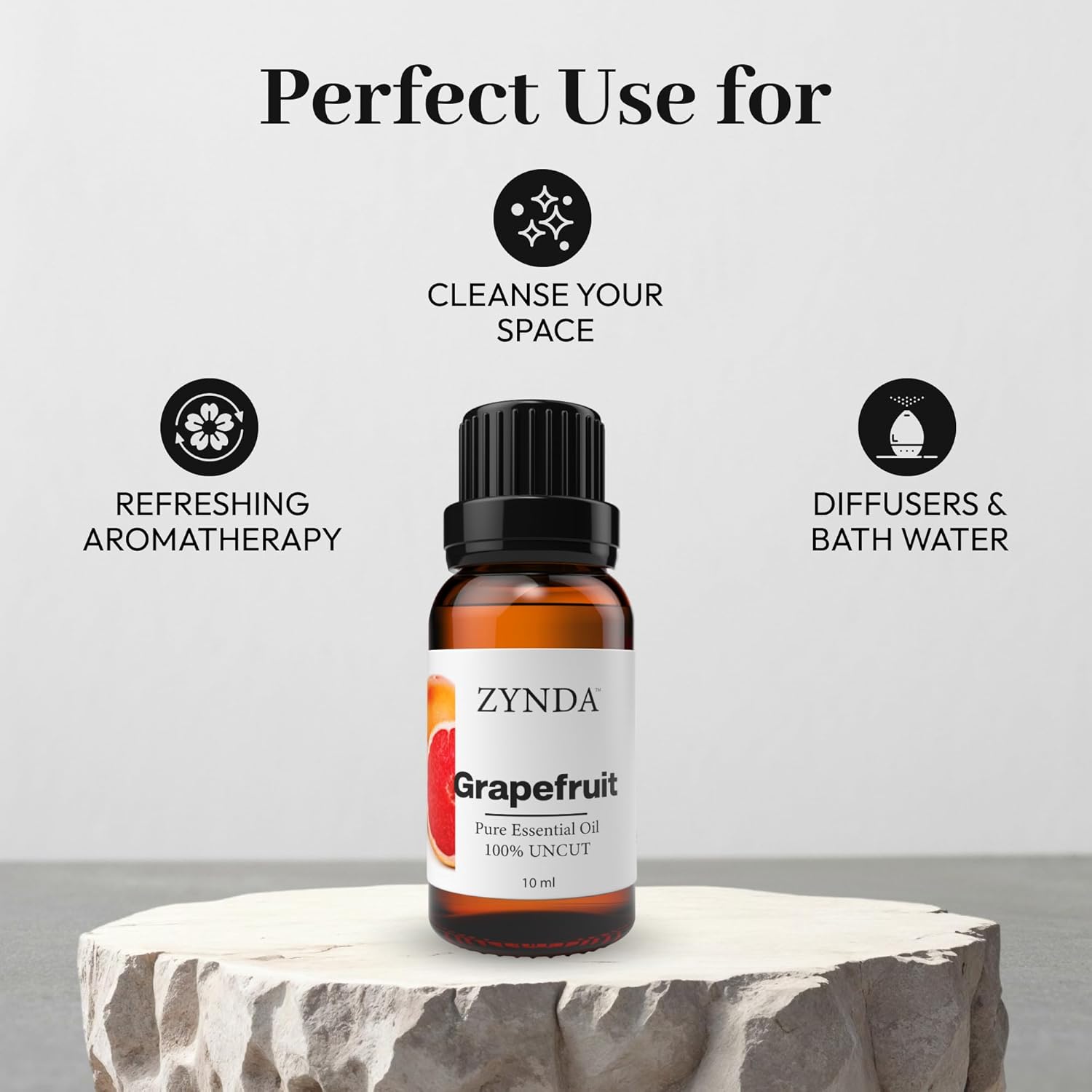 Grapefruit Essential Oil 100% Pure & Natural – Premium Aromatherapy Grade Grapefruit Oil for Skin, Hair Care, Diffuser & Wellness (10ml)