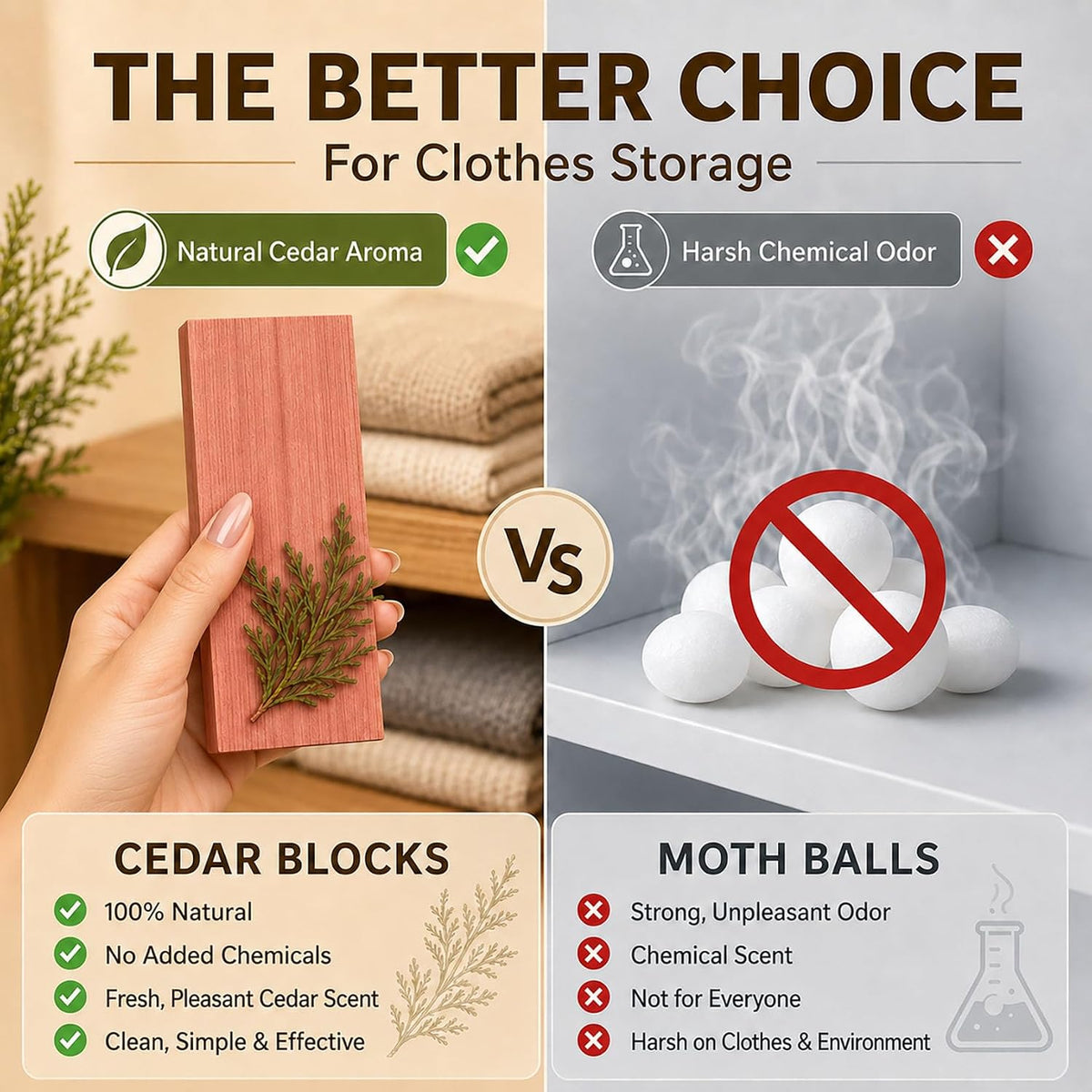 100% Natural Red Cedar Blocks for Clothes Storage