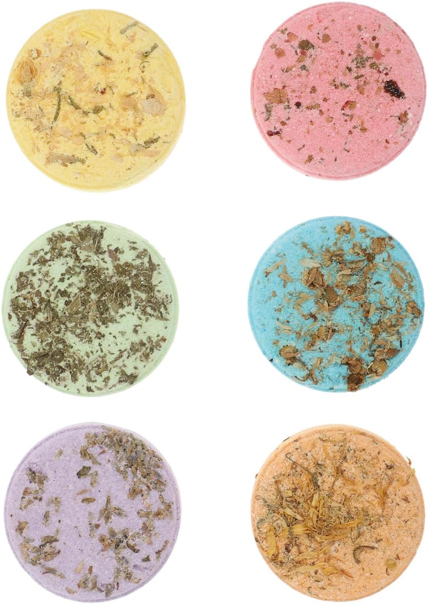 PartyKindom Aromatherapy Steam Sheets 6-Pack Shower Bombs for Relaxation Infused Bathing Steam Pieces Convenient Spa Supplies