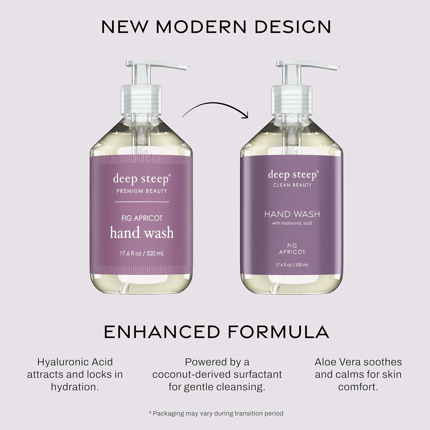 Deep Steep Liquid Hand Wash, Fig Apricot, 17.6 oz – Moisturizing Cleanser with Olive Oil, Aloe Vera, Glycerin & Hyaluronic Acid – Vegan, Clean Beauty, Soft & Nourished Hands