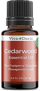 Viva Doria Cedarwood Essential Oil, 100% Pure, Natural Cedarwood Essential Oil, Undiluted, for Aromatherapy | Therapeutic Grade, 15 mL (0.5 Fluid Ounce)