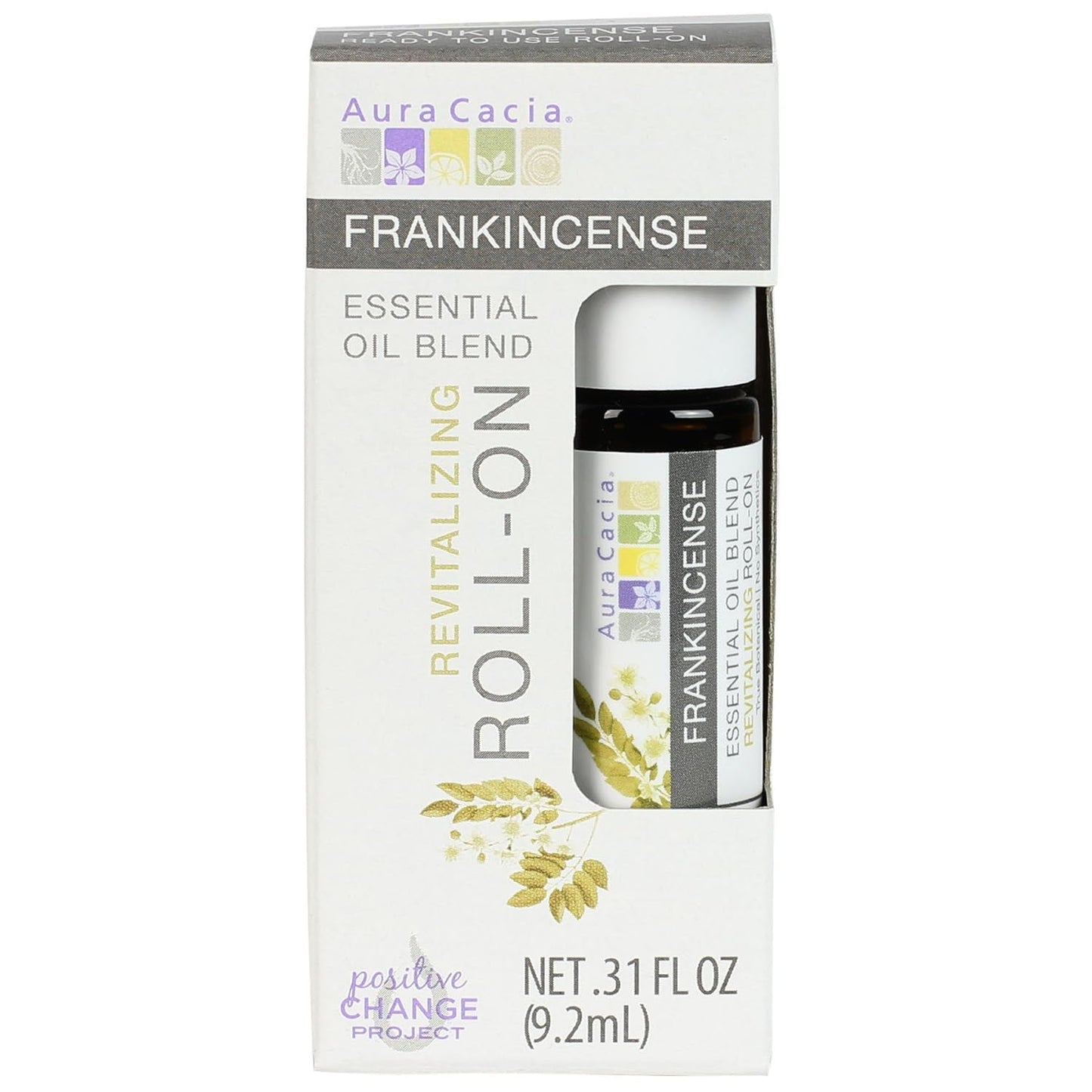 Aura Cacia Aromatherapy Roll-On | Revitalizing Frankincense | 0.31 fl oz. (4 Pack)