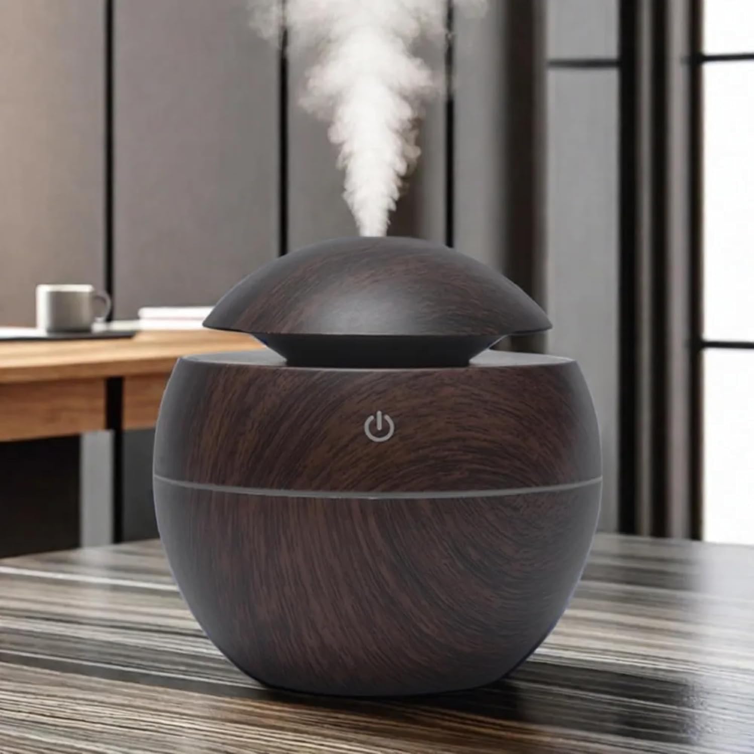7 Colour LED Air Diffuser & Humidifier with Aromatic Essential Oil Feature | 130ml Ultrasonic Cool Mist | Auto Shut-Off | Aromatherapy Diffuser for Home, Office, Spa and More!