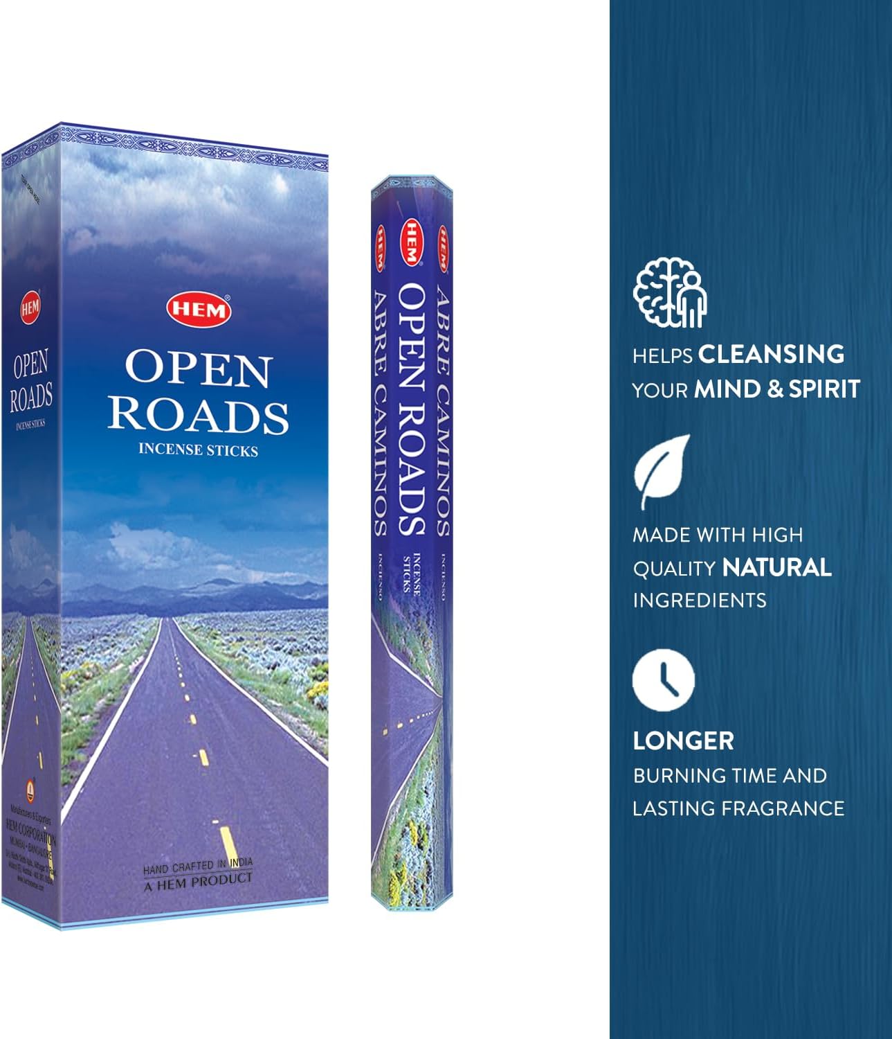 Open Roads - Box of Six 20 Stick Tubes - HEM Incense