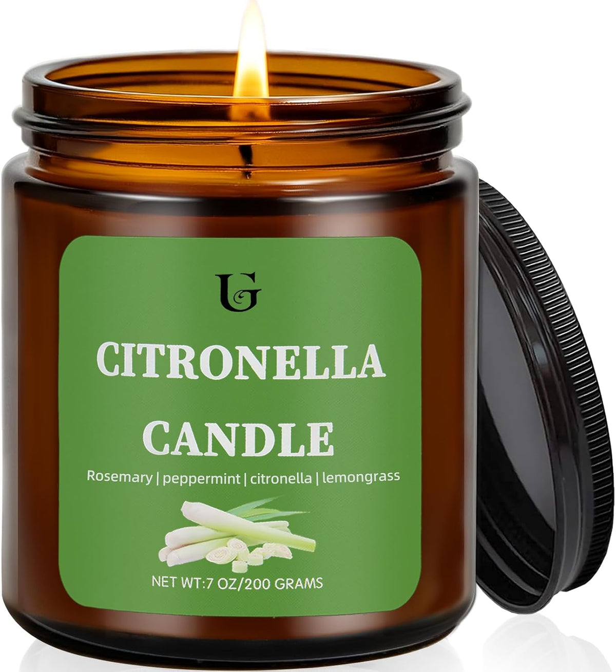 Citronella Candles Outdoor for Camping Patio Indoor Yard 7oz 1 Pack