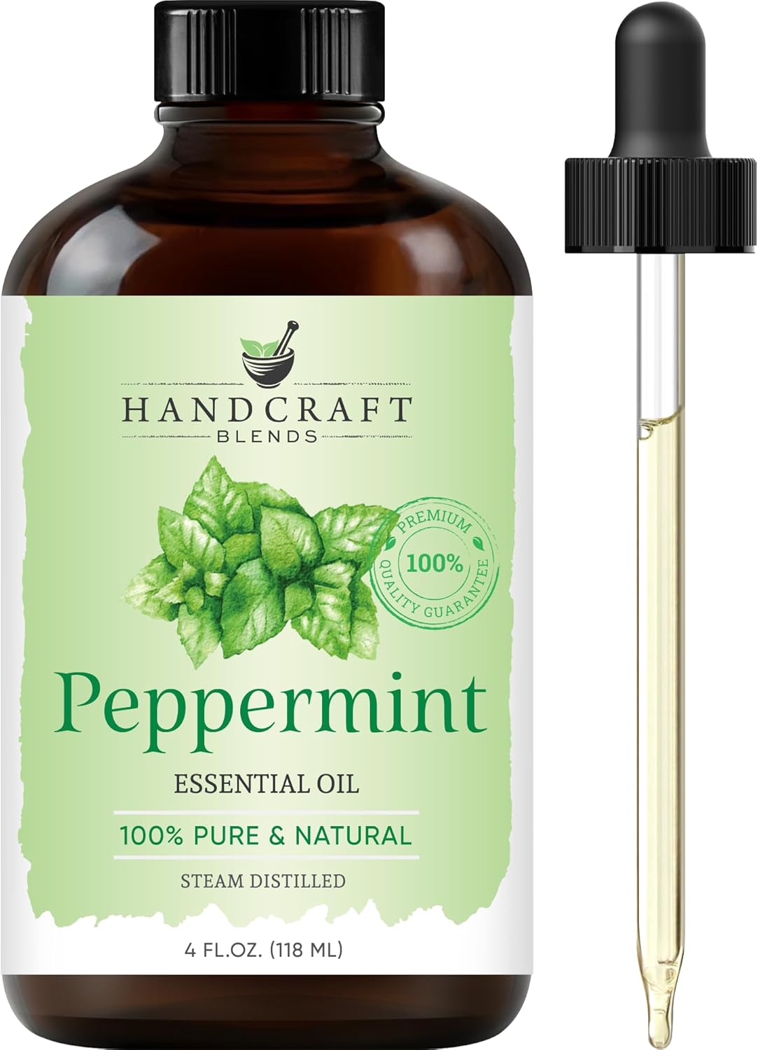 Handcraft Blends Lemongrass, Peppermint, Lavender Essential Oil Blend, 4 Fl. Oz, 100% Pure and Natural, Therapeutic Grade with Premium Glass Dropper