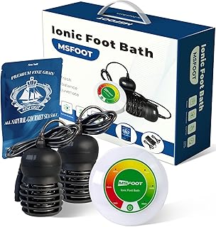 Upgraded Portable Ionic Foot Detox Machine, Foot Spa Bath for Home Use, Foot Cleaner Machine To Remove Toxins with 2 Arrays, Detox Sea Salt