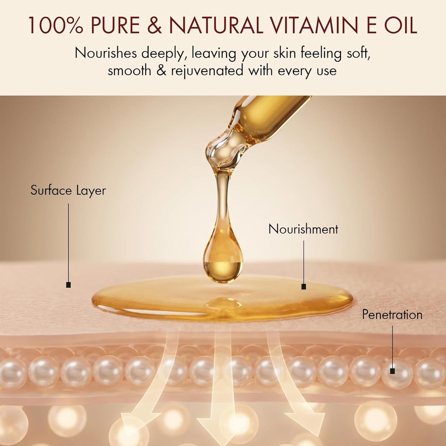 Majestic Pure Oil - 100% Pure and Natural- Cold Pressed & Hexane Free Natural Hair Growth Oil for Eyelashes, Eyebrows, Skin, Body, Face, Nails & Scalp - Vitamin E Oil 8 Fl Oz