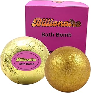Gold Billionaire Bath Bomb – Lavender Scented, 5 oz – Surprise Prize Hidden Inside – Luxury Spa Gift for Women, Relaxing Fizzy Soak