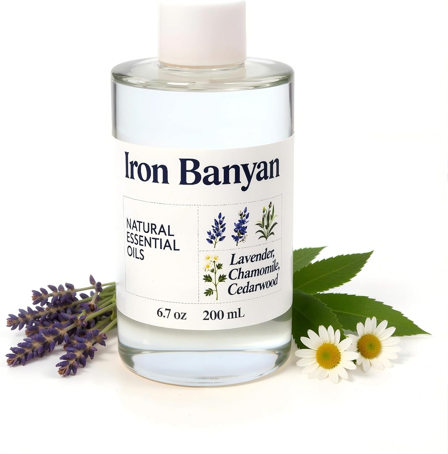 Lavender Chamomile Cedarwood Essential Oil Blend - 6.7 fl oz (200ml) for Aromatherapy, Diffuser, Sleep Aid & Stress Relief, Natural Relaxing Scent