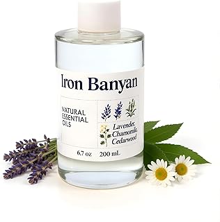 Lavender Chamomile Cedarwood Essential Oil Blend - 6.7 fl oz (200ml) for Aromatherapy, Diffuser, Sleep Aid & Stress Relief, Natural Relaxing Scent