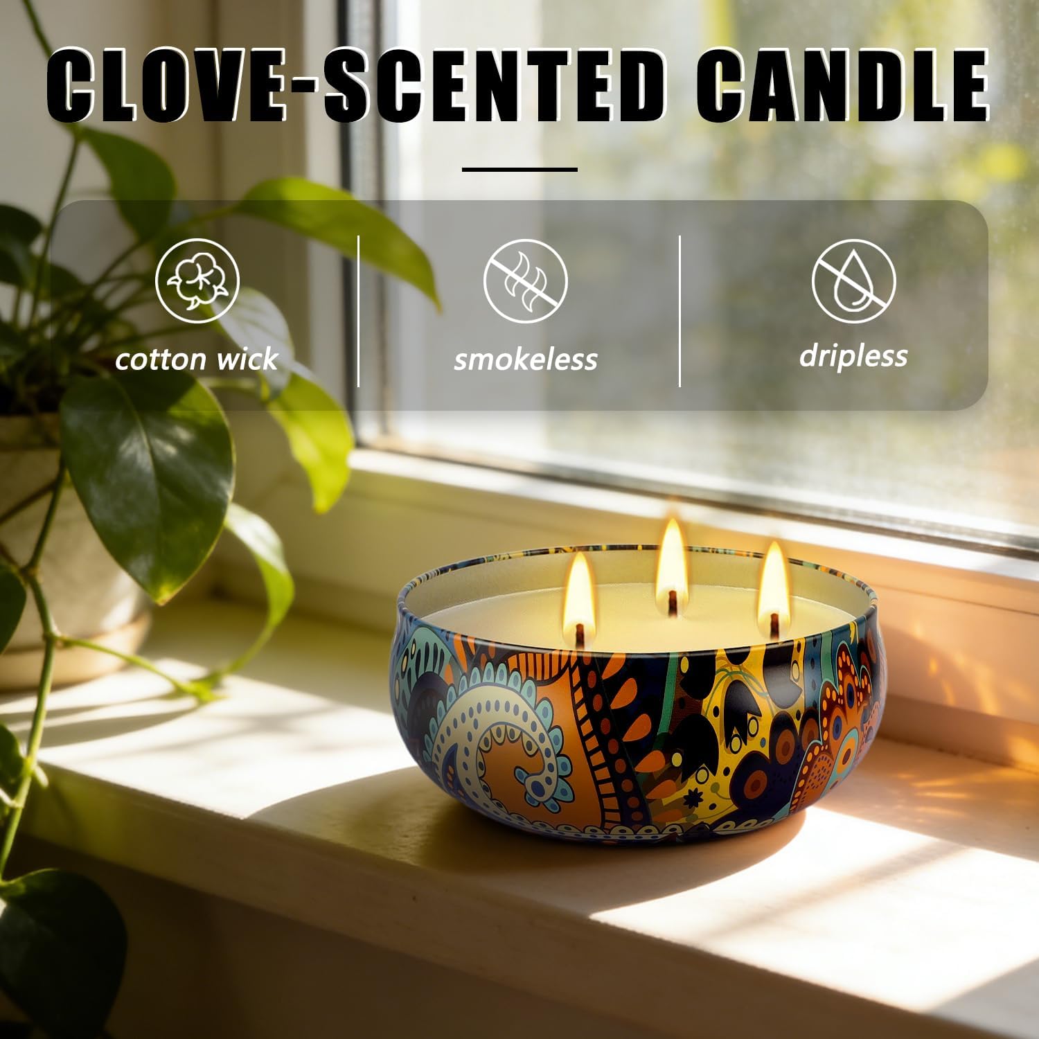 4 x 12oz Large Citronella Candle Outdoor，3 Wick Natural Soy Wax Summer Candle Bulk for Home, Garden Yard Balcony Camping Party ，200 Hours Long Burning