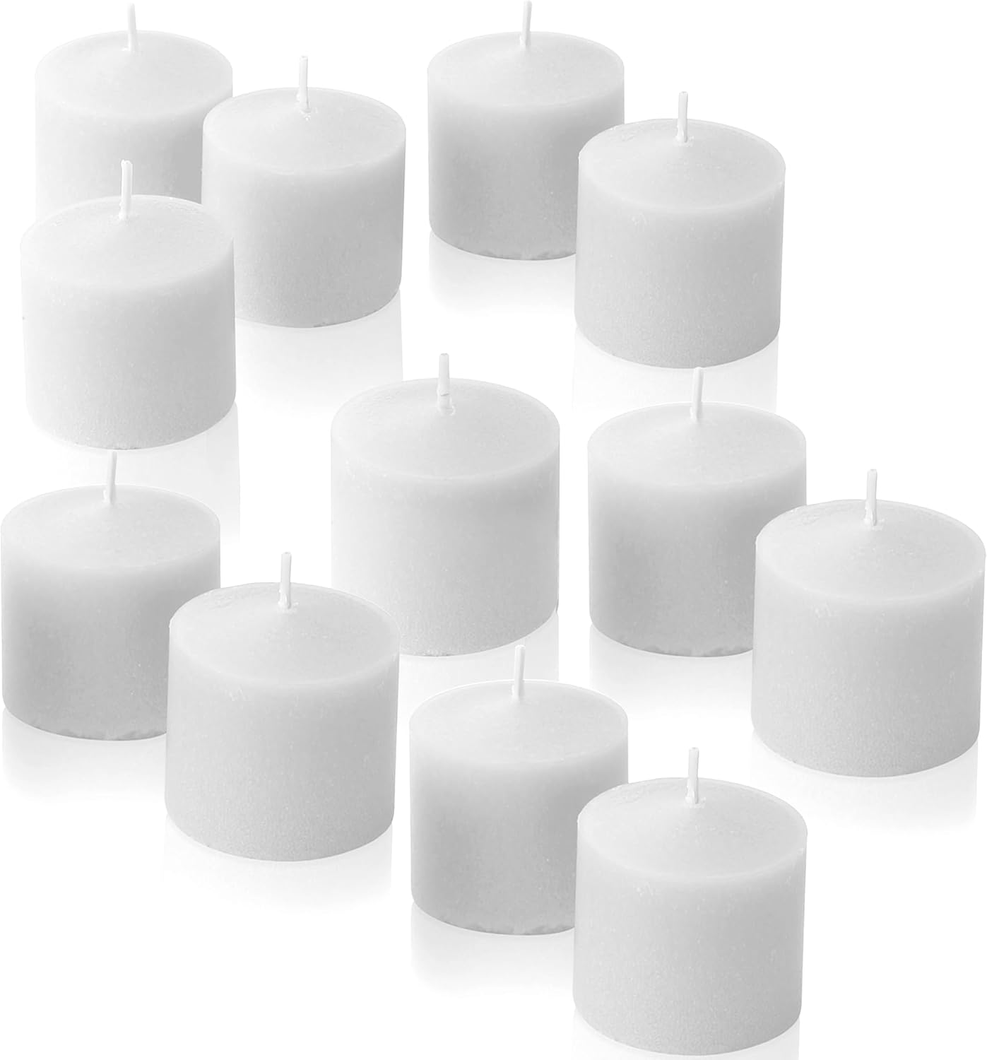 White Jasmine Scented Votive Candles, Set of 12-1.25" Wax Candles for Home, Scented 10 Hour Burn Time - Aromatherapy, Spa Ambiance, Table Centerpieces & Home Décor