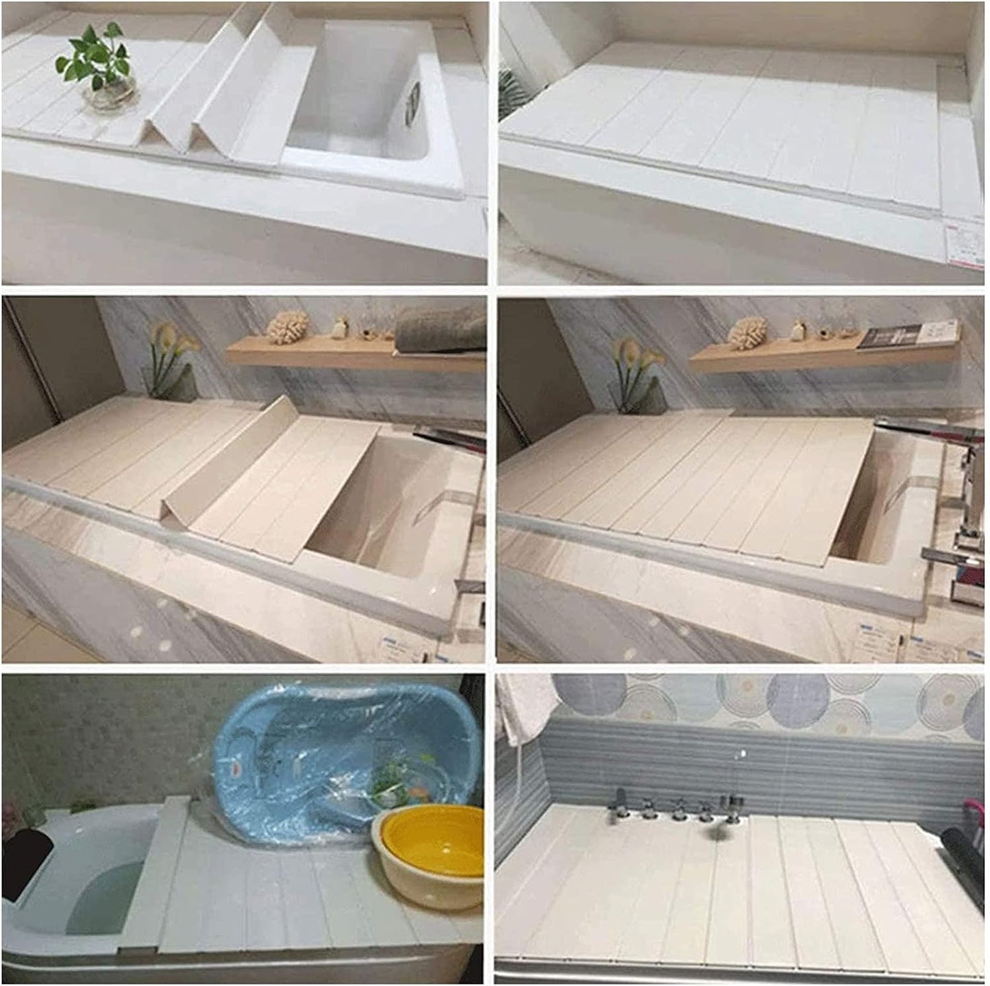 Bath Trays Bathtub Tray Bathroom Shelf Anti-dust Folding Dust Board Bathtub Insulation Cover Bathtub Caddy Bridge Shelf with Book or Tablet Stand (80x160cm)