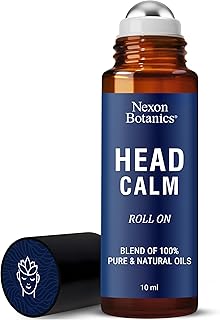 Head Calm Essential Oil Roll-On 10 ml - Soothing Blend of Pure & Natural Essential Oils - Roller Ball for Migraine & Headache Relief - Nexon Botanics