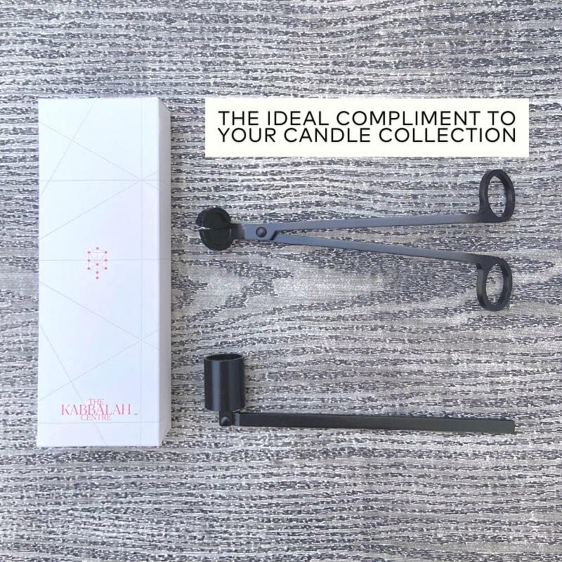 Candle Wick Trimmer and Candle Snuffer Accessory Set I Great Gift for Him or for Her (Black)