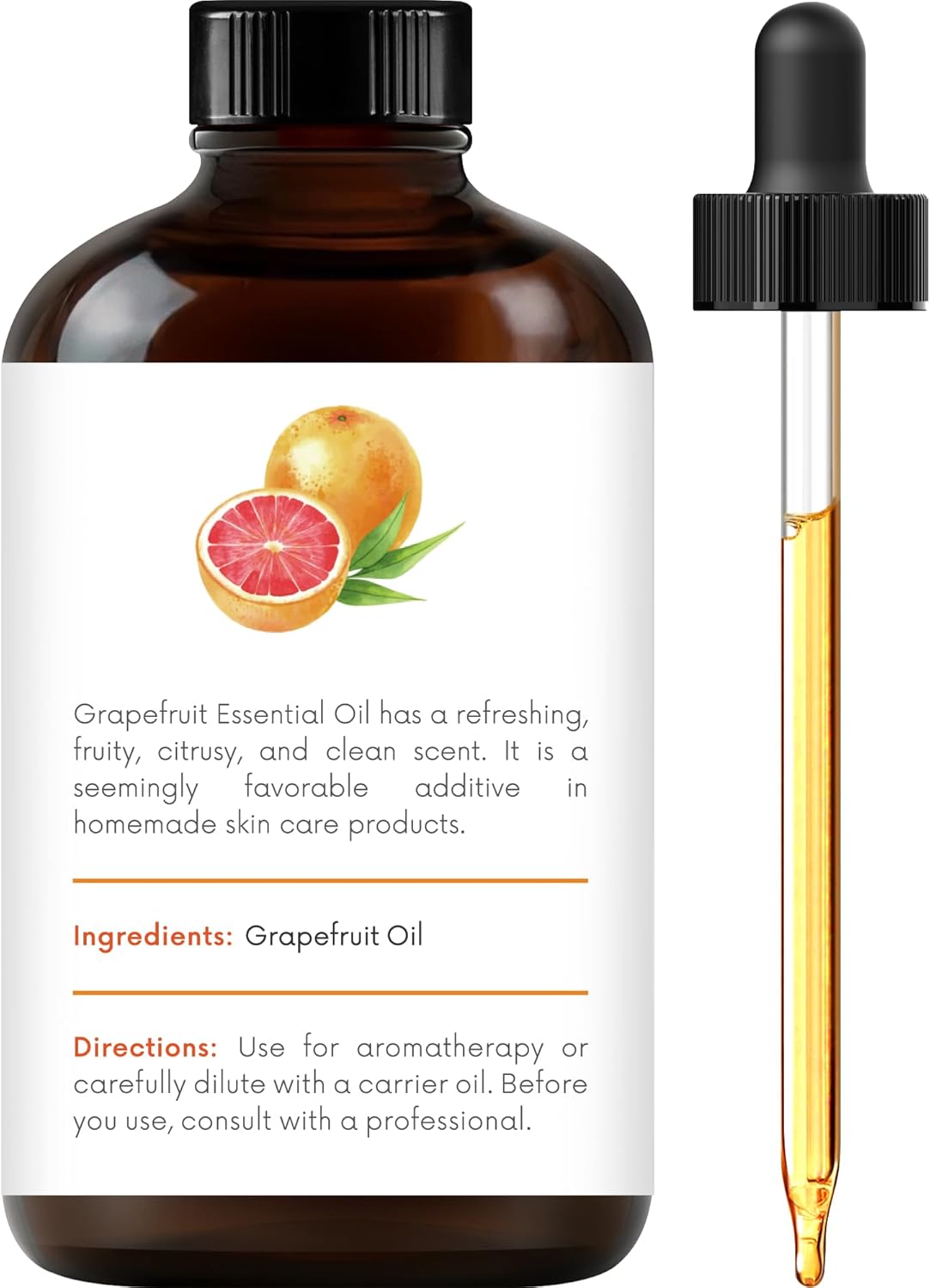 Handcraft Blends Citrus Cleanse Set: Lemongrass and Grapefruit Essential Oils – (2 x 4 Fl Oz) – 100% Pure & Natural – for Diffuser, Aromatherapy, and DIY Projects