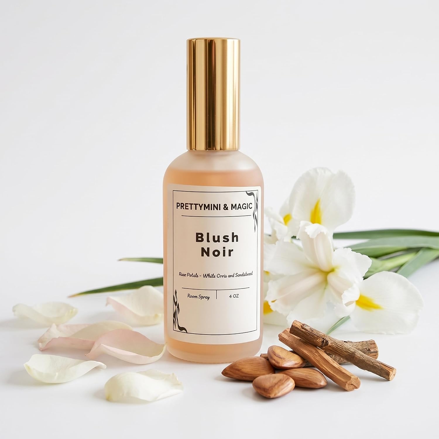 Room Spray 4oz – White Orris and Sandalwood Scent for Home, Bedding, Pillows & Sheets – Calming Air Refresher, Cozy Home Scent Spray, Mini Room Spray for Bedrooms & Living Spaces