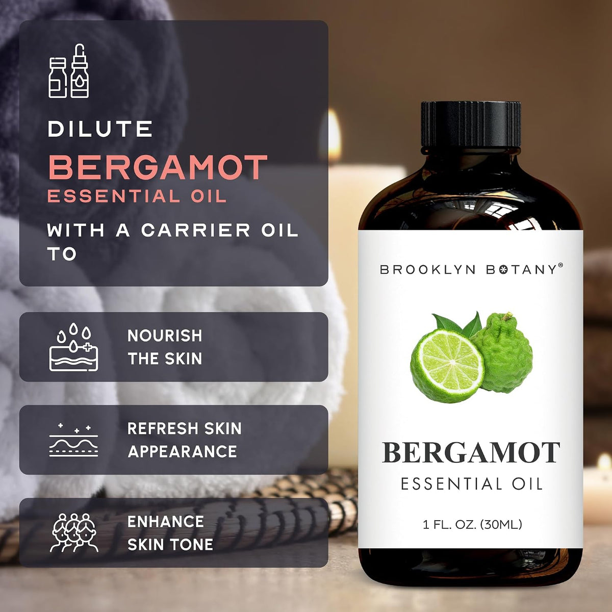 Brooklyn Botany Bergamot Essential Oil - 1 Fl Oz