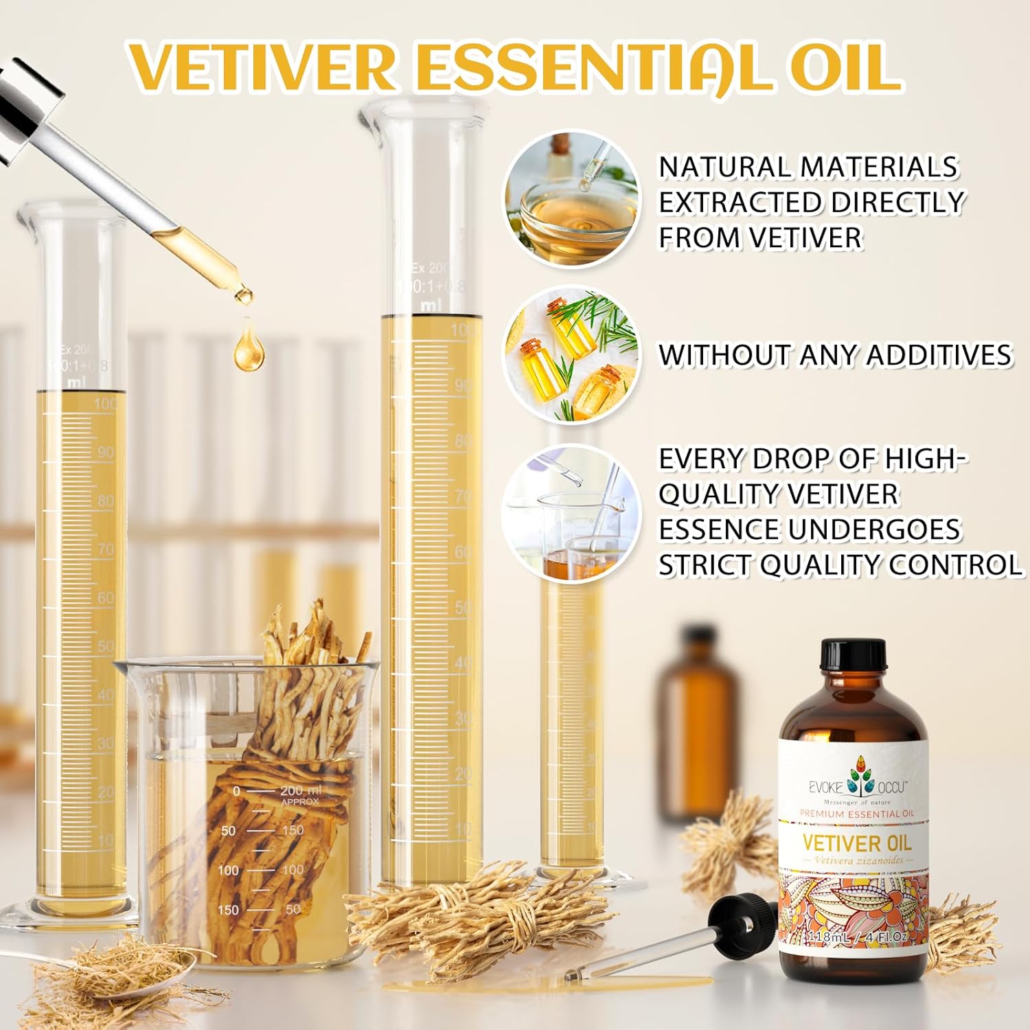 EVOKE OCCU Cedarwood Essential Oil and Vetiver Essential Oil - 4 Fl Oz